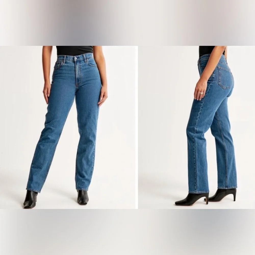 Abercrombie & Fitch The 90’s Straight Ultra High Rise Jeans with Curve Love - 25